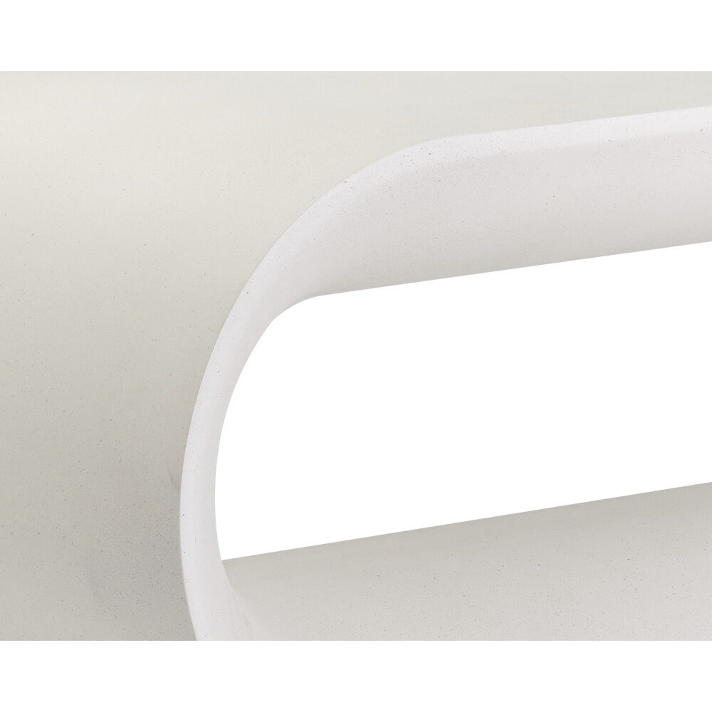 Capsule White Outdoor Bench